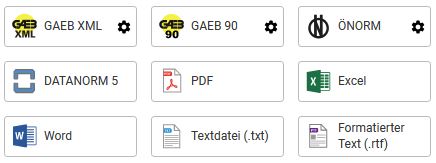 Ausschreiben.de Downloadformate